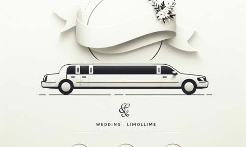 DALL·E 2024-01-24 12.40.22 - A clean and elegant image showcasing a wedding limousine for a website. The design should be minimalistic, featuring the silhouette of a luxury limous