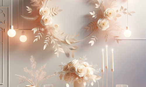 DALL·E 2024-01-24 12.48.26 - A minimalistic and sophisticated image representing wedding decoration, perfect for a website. The design should include elements like a simple floral
